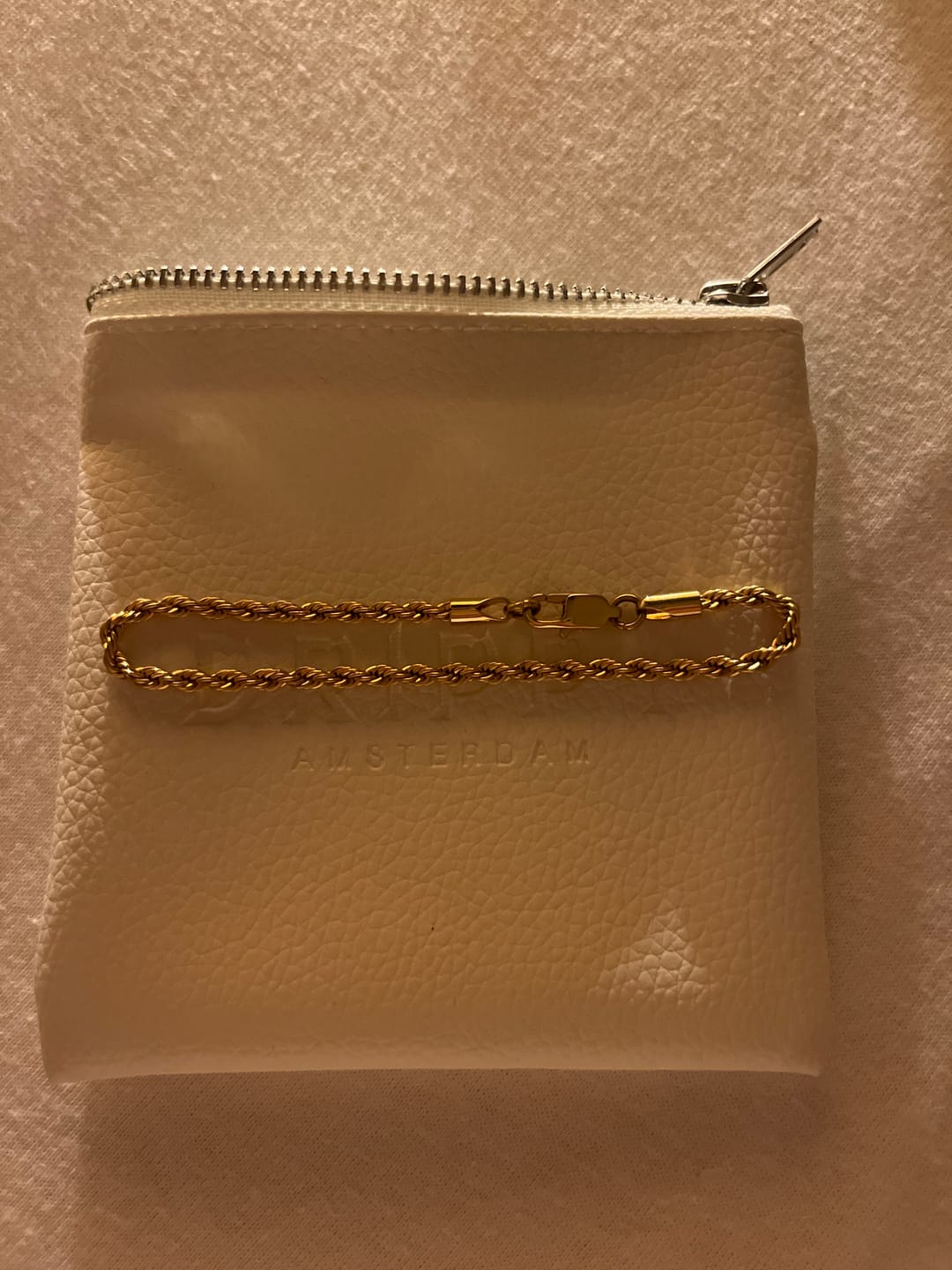 Customer photo review of CLEAN ROPE BRACELET. - 3MM 18K GOLD