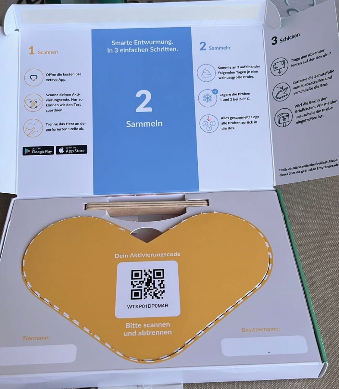 Customer photo review of Wurmtest Plus Pferd