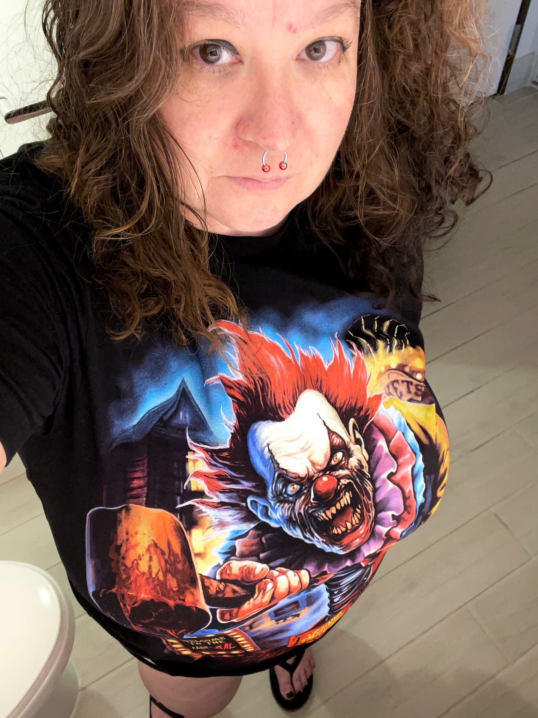 Customer photo review of Carn-EVIL Clown T-Shirt