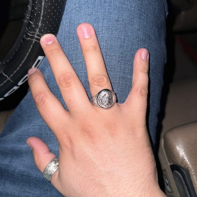 Customer photo review of Lion Head Ring