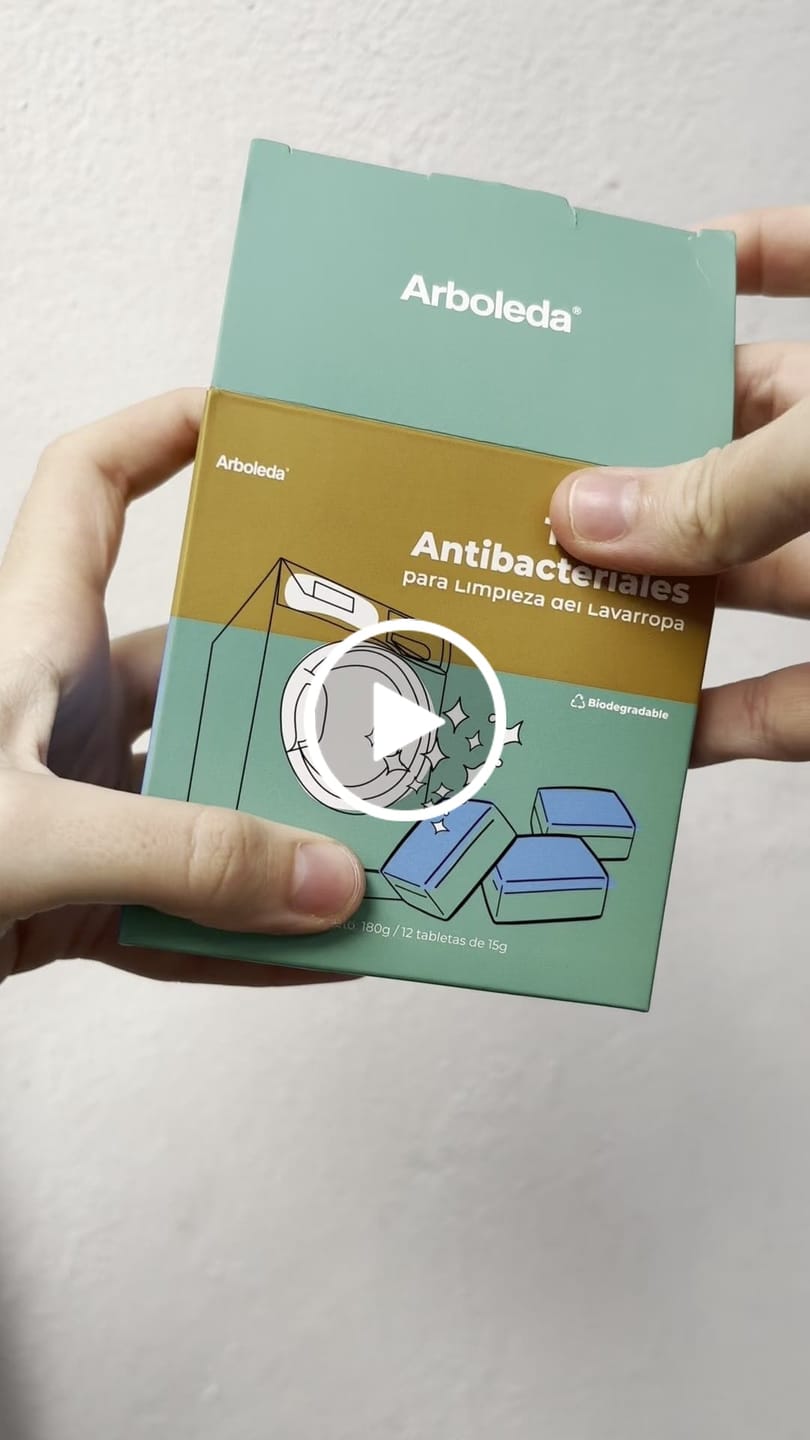 Customer video review of 12 Tabletas Arboleda Antibacterial para Limpieza Lavarropa