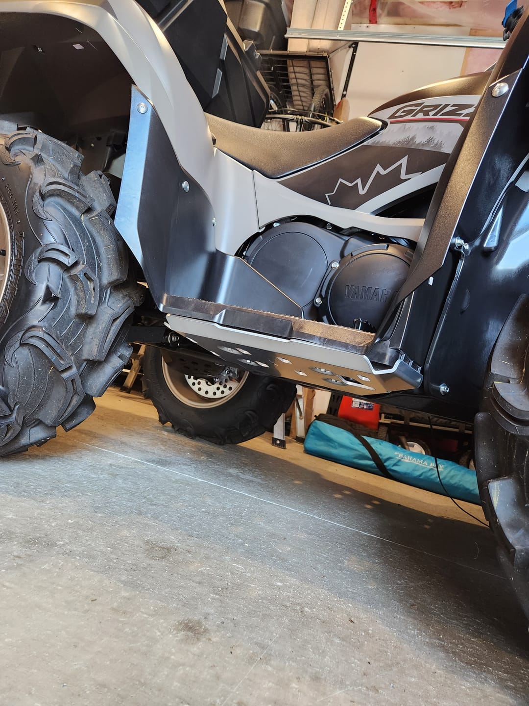 Customer photo review of Aluminum Footwell Skid Plates for Yamaha Grizzly 550/700