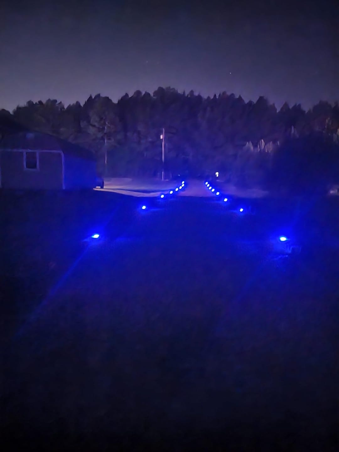 Customer photo review of Blue Solar Dock Lights Driveway Deck Lights
