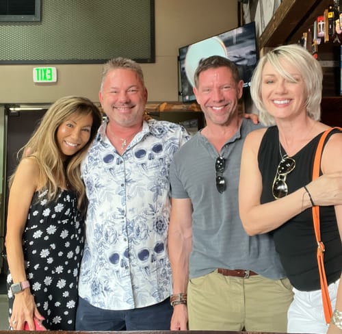 Customer photo review of Men's Skull Floral Print Casual Lapel Button Short Sleeve Shirt