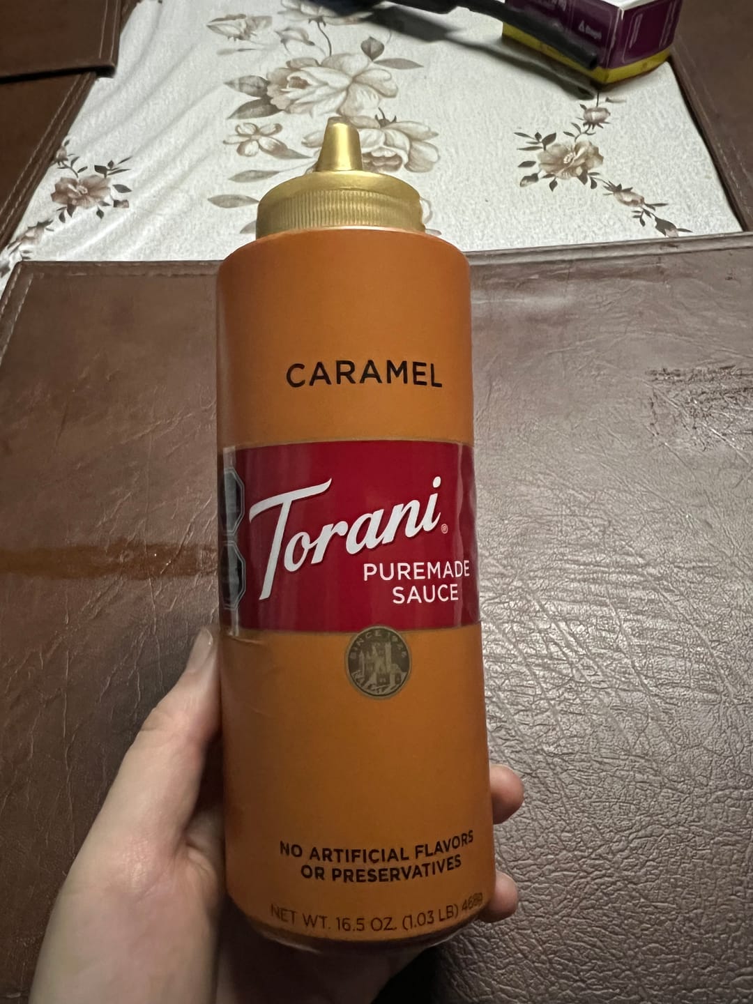Customer photo review of Salsa De Caramelo Torani Puremade 468gr
