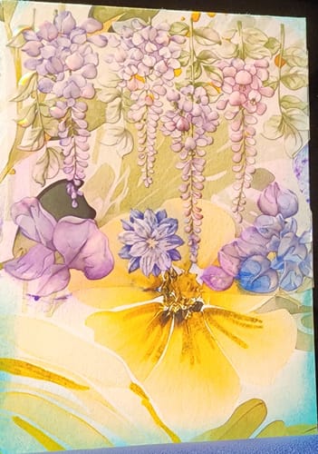 Customer photo review of Holographic Wisteria Clear Masking Tape - Extra Wide