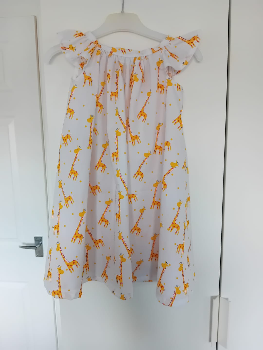 Customer photo review of Giraffes on White Polycotton Fabric