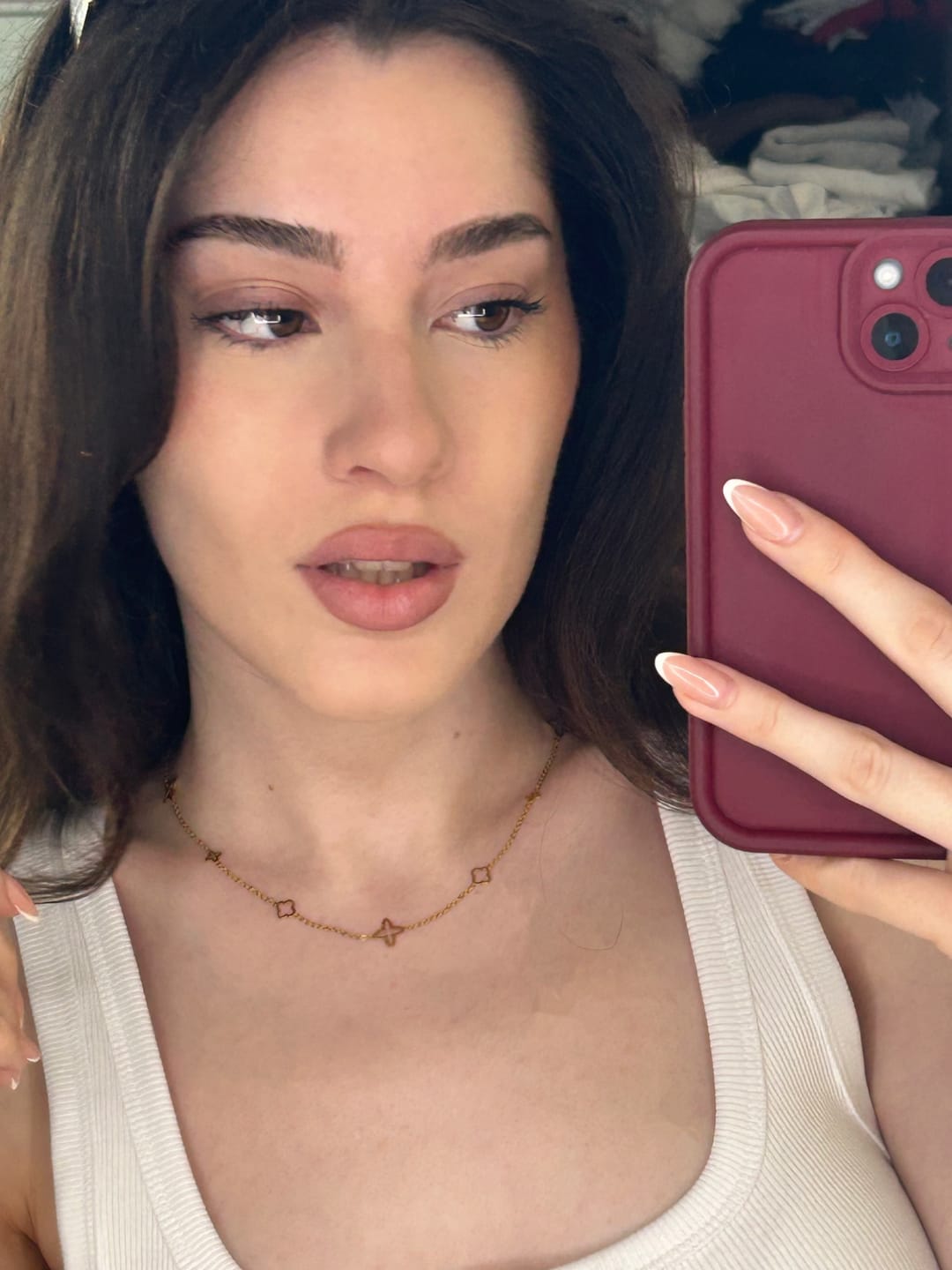 Customer photo review of Fancy Clover Kette | 18K vergoldet