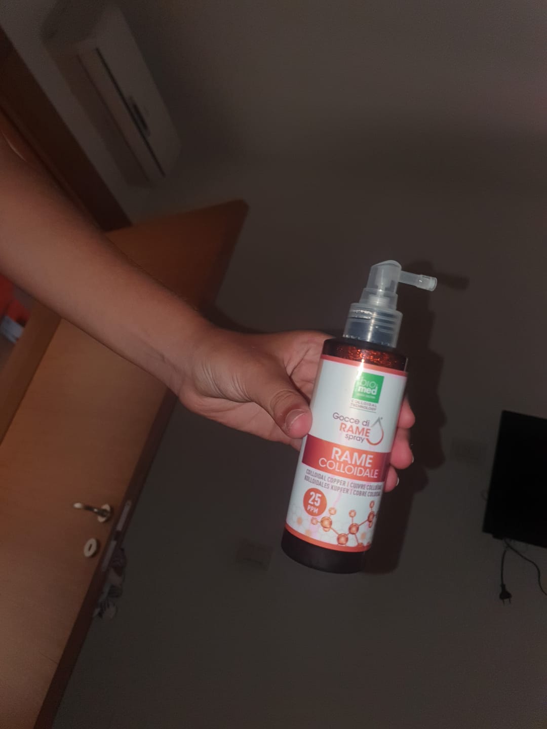Customer photo review of RAME COLLOIDALE SPRAY ULTRA CONCENTRATO ATTIVO BIOMED - 150 ml. - 25 ppm