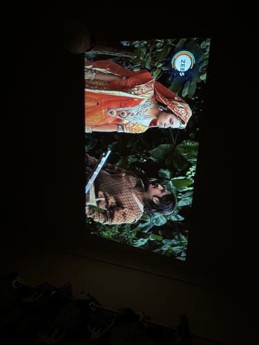 Customer photo review of MovieHub™ Ultra HD Projector + FREE Projector Screen