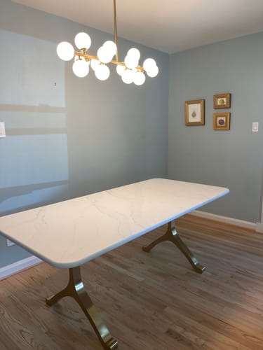 Customer photo review of Gold Table Legs 430 Wishbone 28H DIY Brass Furniture
