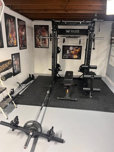 Customer photo review of Major Fitness Rack Mounted Leg Extension