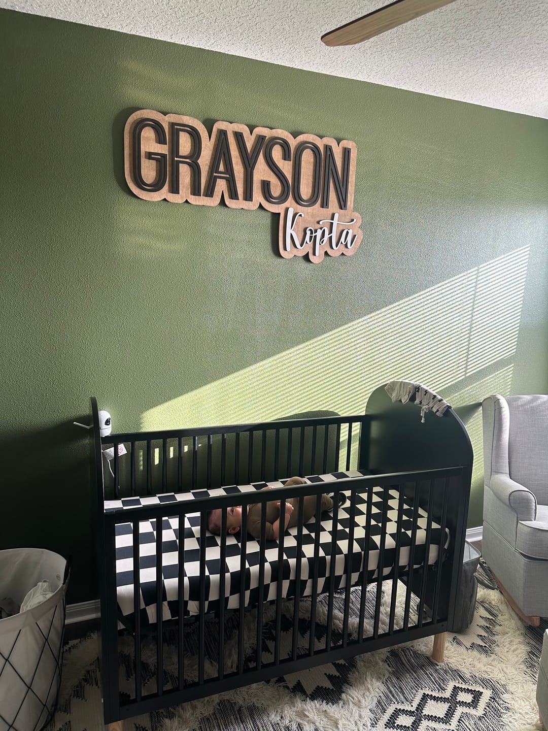 Customer photo review of Bamboo Crib Sheet - Venice