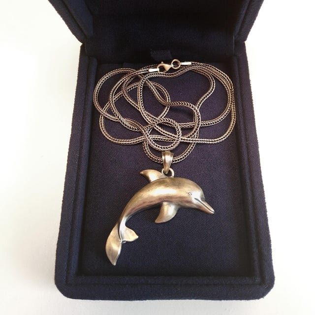 Customer photo review of Dolphin Necklace