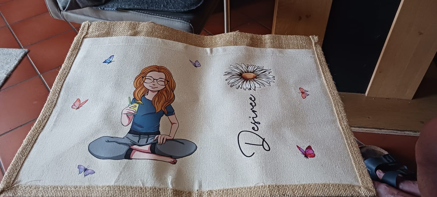 Customer photo review of Beachtime - Individuelle Personalisierte Strandtasche mit Blume