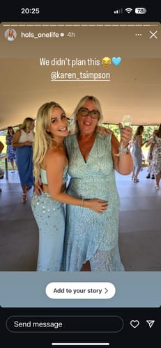 Customer photo review of Sequin High Low Hem Maxi Dress, Light Blue