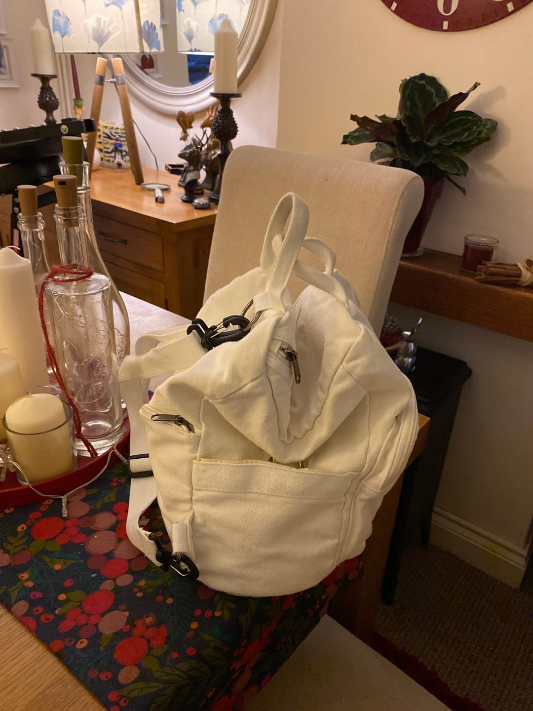 Customer photo review of Japan Style Canvas Solid Shoulder Bags Backpack