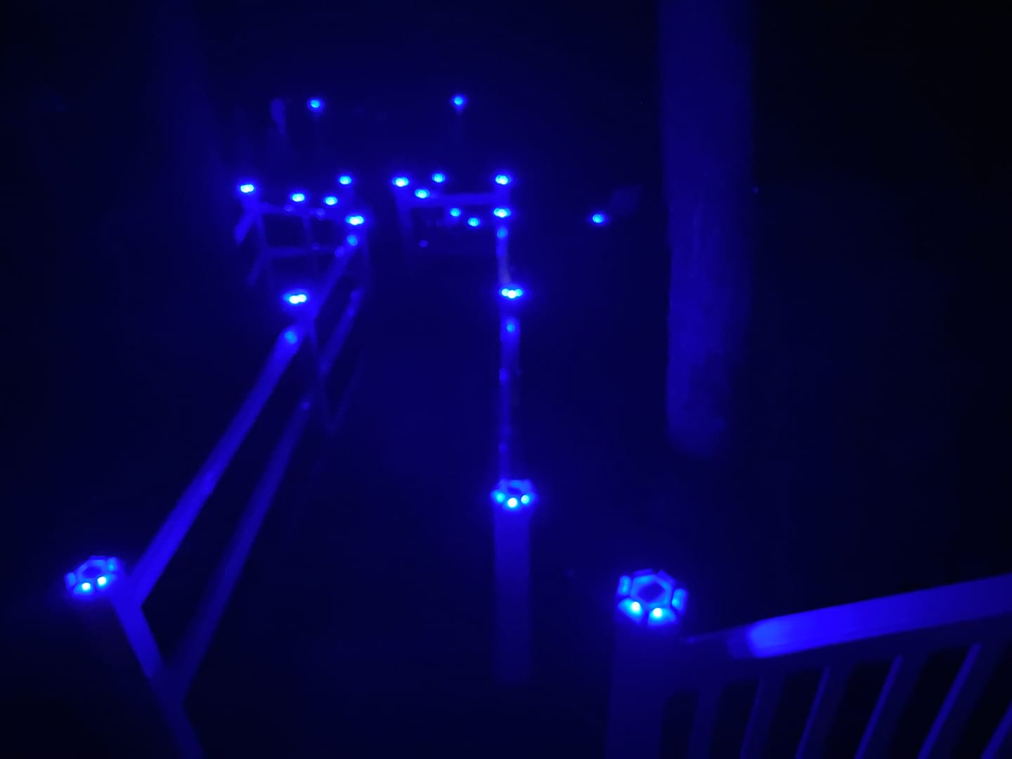 Customer photo review of TSUN Grey Shell Blue Solar Deck Lights