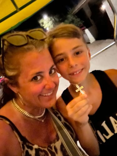 Customer photo review of Musselin Kleid in Leo Print