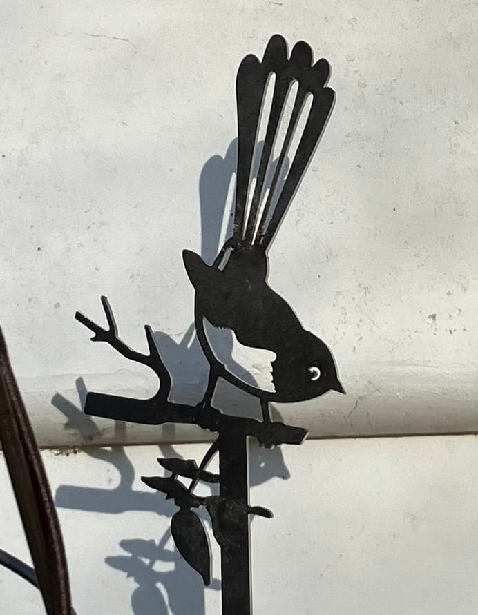 Customer photo review of Willie Wagtail Plant Stake