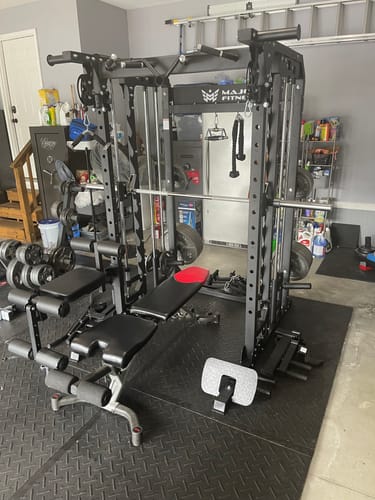 Customer photo review of Major Fitness Rack Mounted Leg Extension