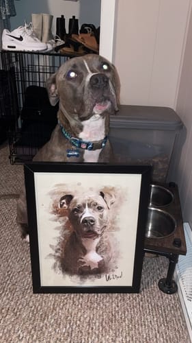 Customer photo review of Personalized Pet portrait