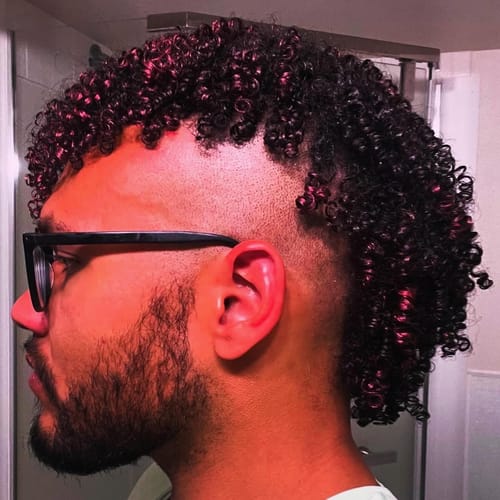 Customer photo review of Temporary Hair Color Gel - Cranberry