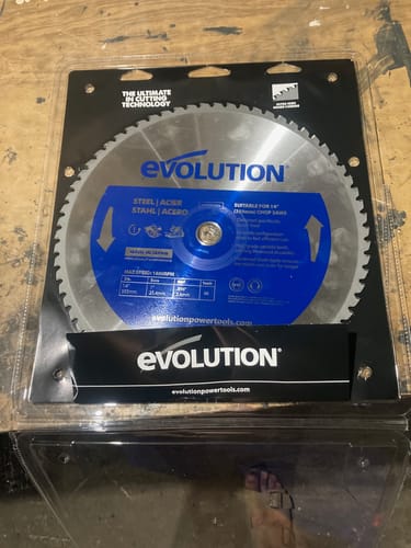 Customer photo review of Lame expert pour acier TCT 355mm Evolution 66 dents alésage 25,4mm  pour scie à tronçonner et scie à onglet