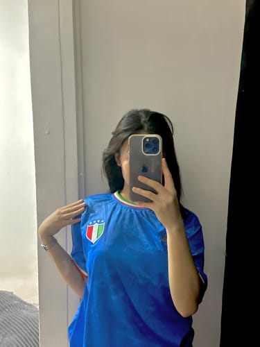 Customer photo review of Italy Custom Football Jersey
