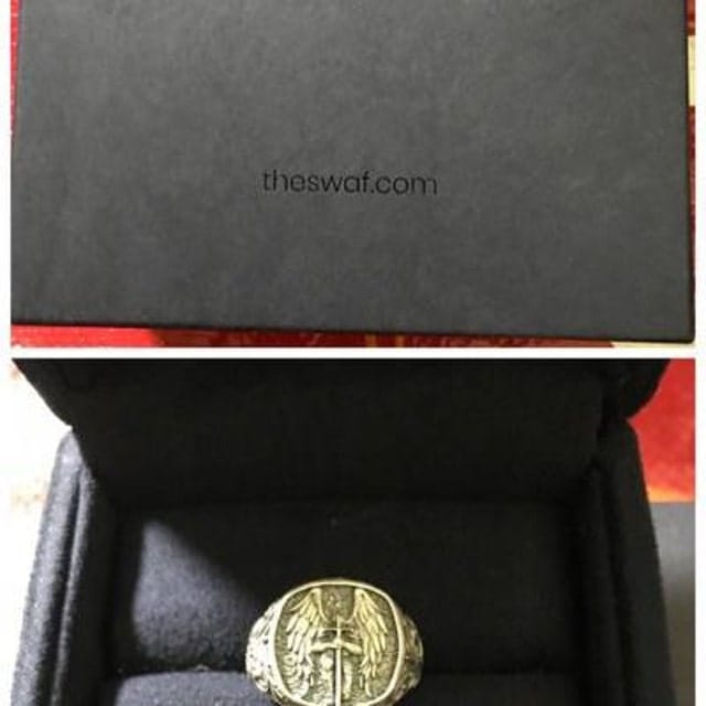 Customer photo review of Saint Michael Signet Ring