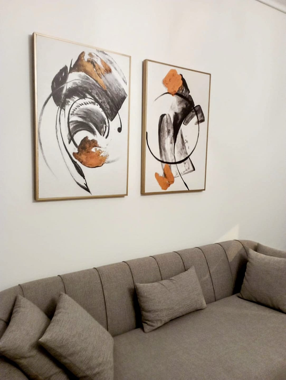 Customer photo review of Tableau décoratif Energy - Diptyque sur toile encadrés