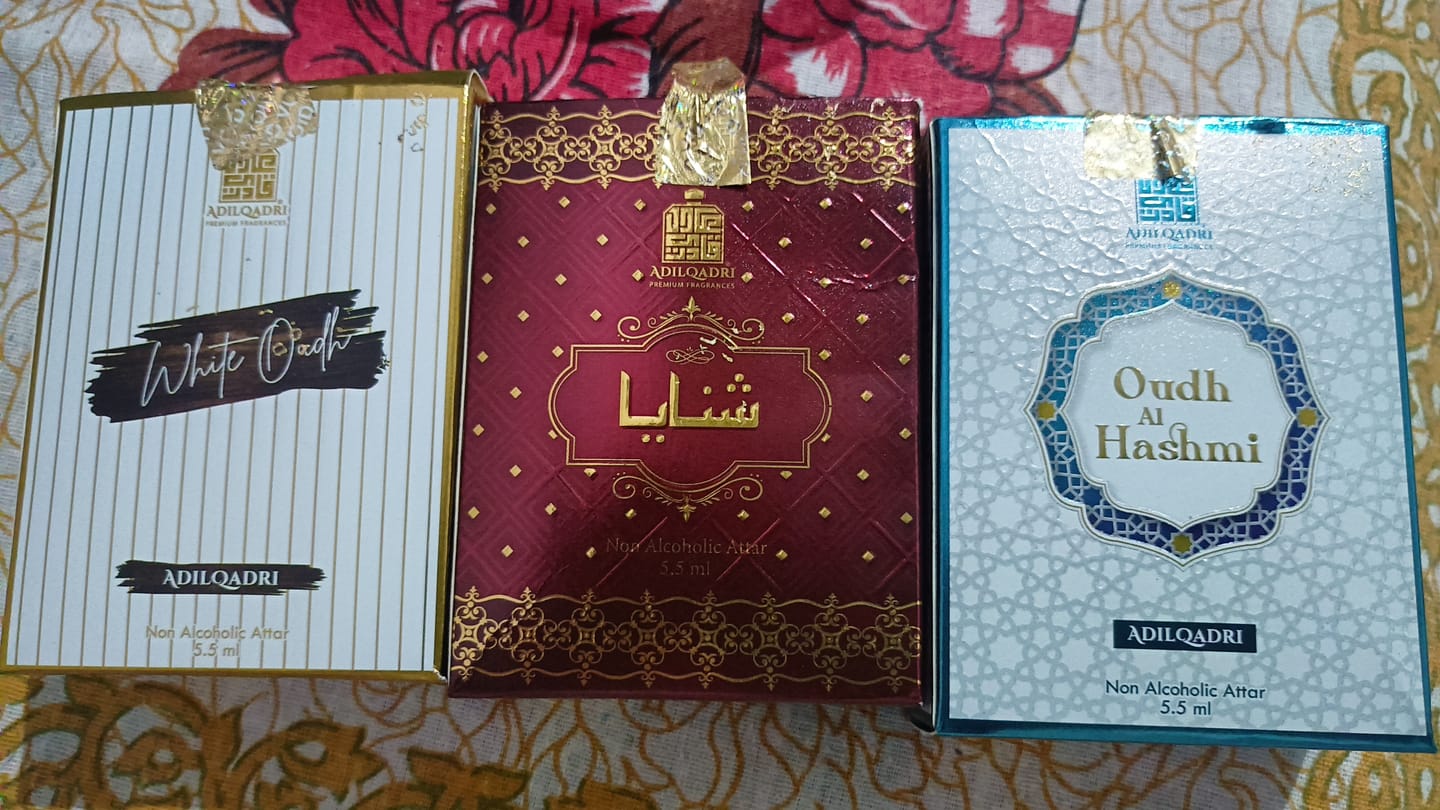 Customer photo review of 3 Pcs Attar Set Shanaya, White Oudh And Oudh Al Hashmi 5.5 Ml Each