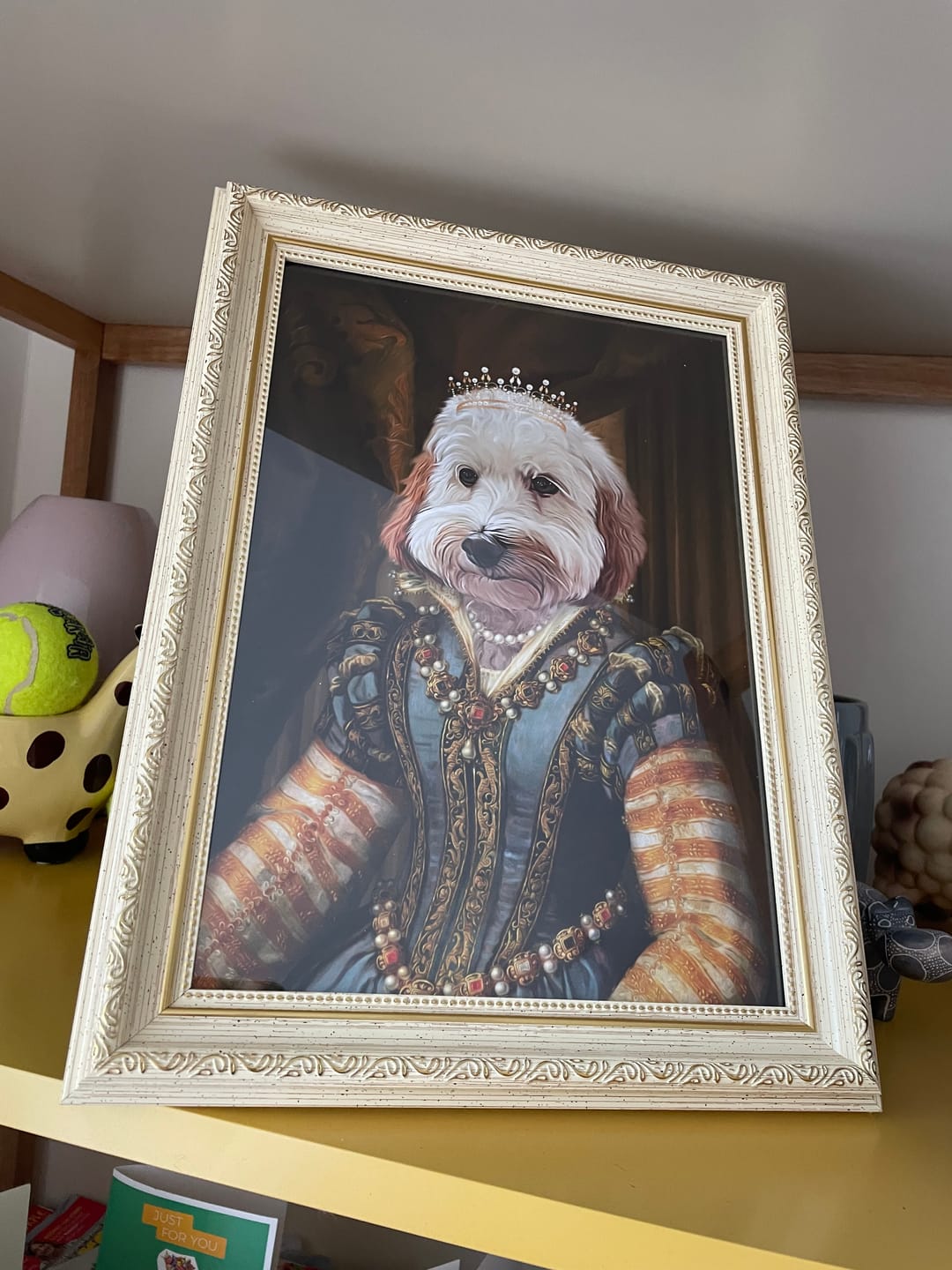 Customer photo review of The Pearl Princess: Custom Pet Portrait