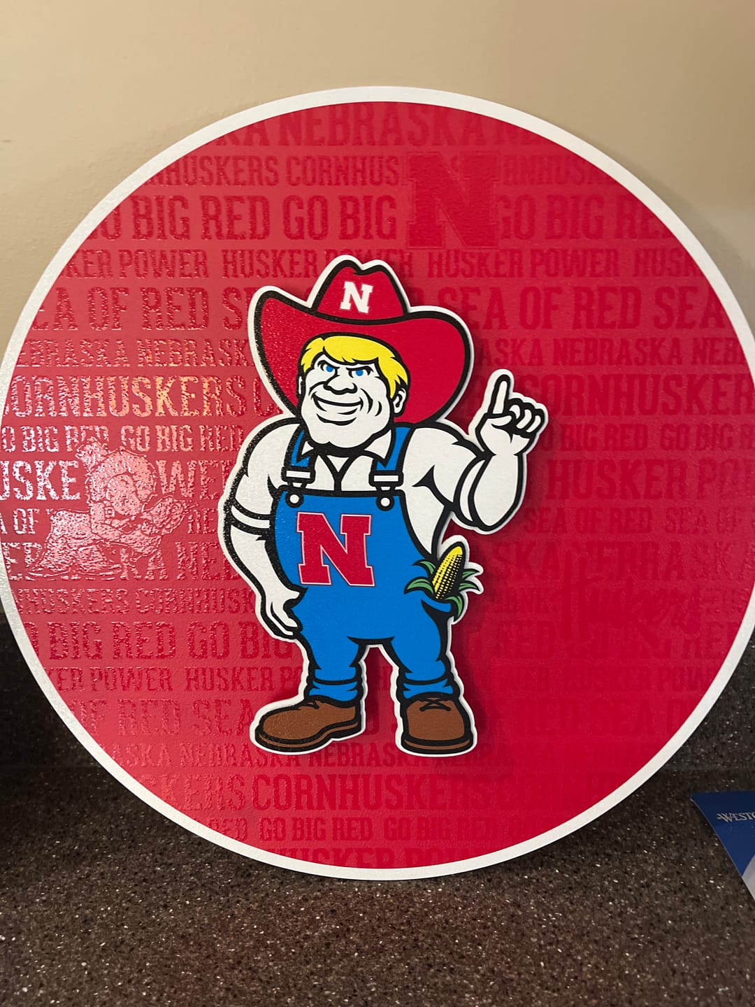Customer photo review of Nebraska Cornhuskers CRAFT SERIES 3D Embossed Metal Wall Art