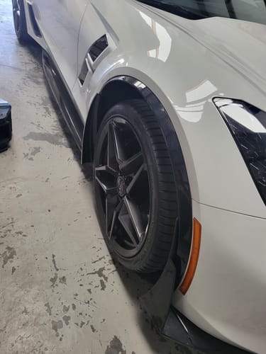 Customer photo review of Chevrolet Corvette C7 Front Fender Flares Wheel Trim
