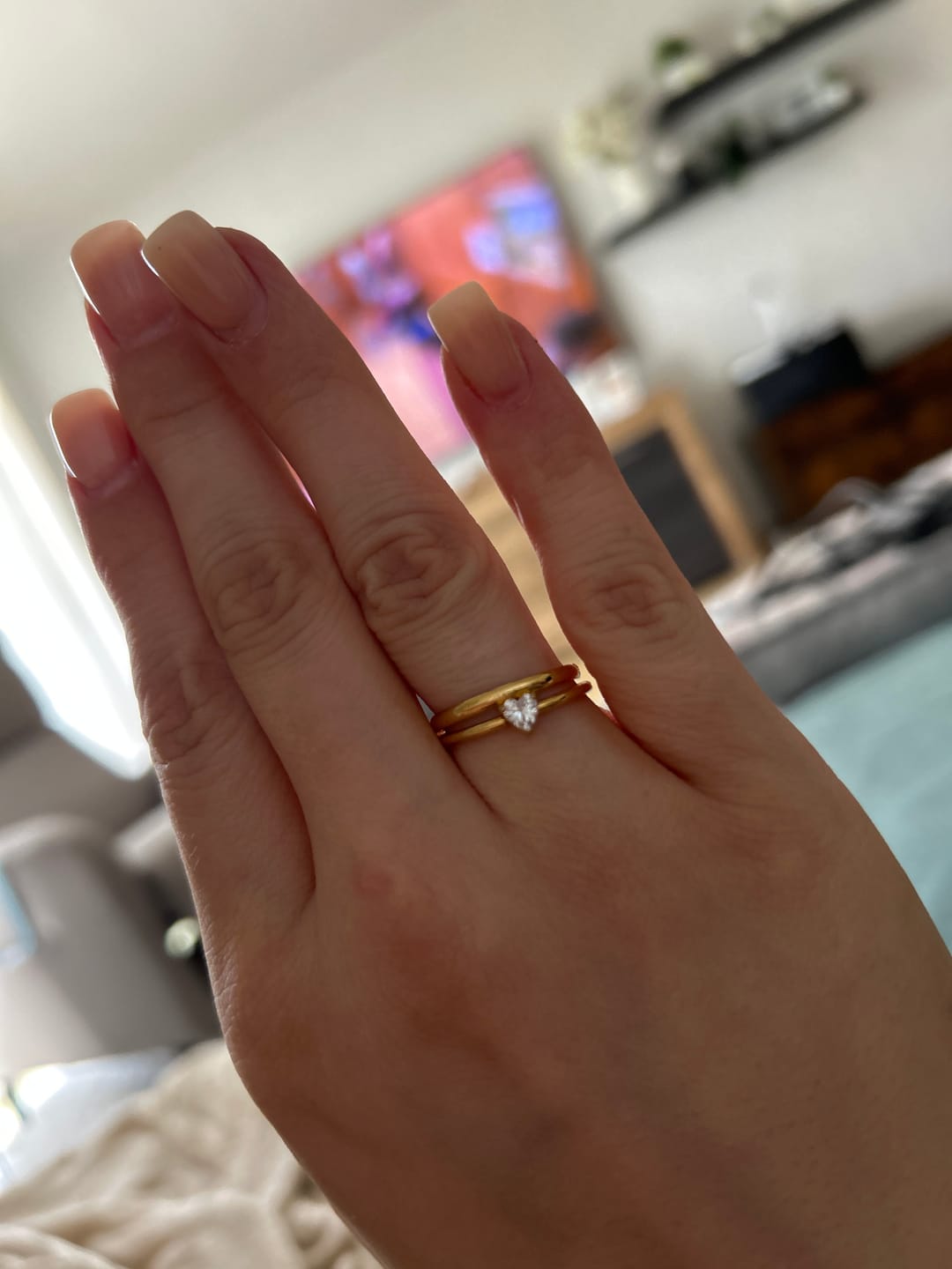 Customer photo review of Cute Heart Ring | 18K vergoldet