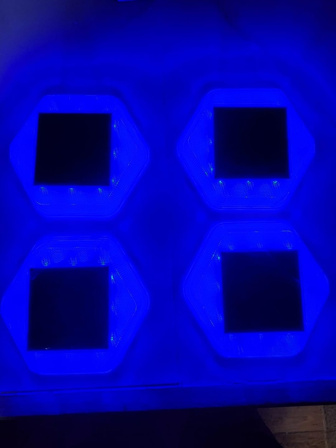 Customer photo review of Solar LED Deck Lights Outdoor Stair Lights Waterproof Blue/Warm White