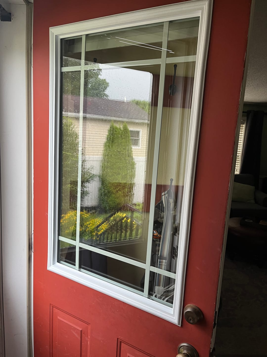 Customer photo review of Grills Between Glass 9 Lite Prairie Style Glass and Frame Kit (Half Lite)