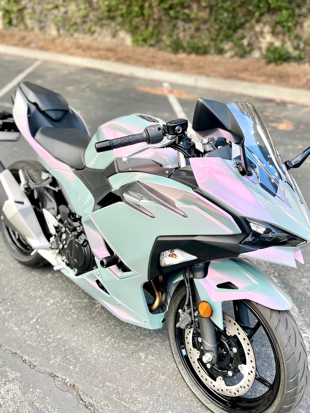 Customer photo review of Candy Metallic Gray Pink Vinyl Wrap