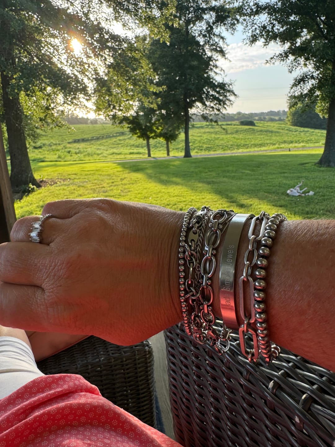 Customer photo review of Chrisette Stainless Steel Bracelet Stack