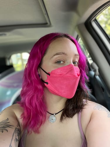 Customer photo review of KN95 Respirator Face Mask - Pink