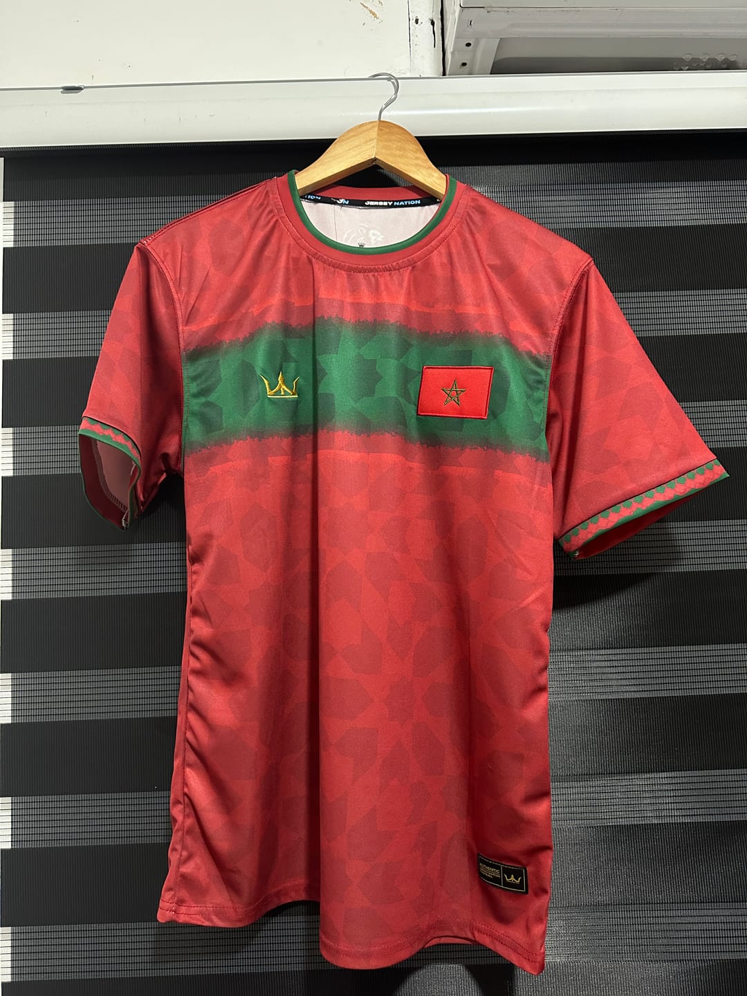 Customer photo review of Morocco Custom Football Jersey