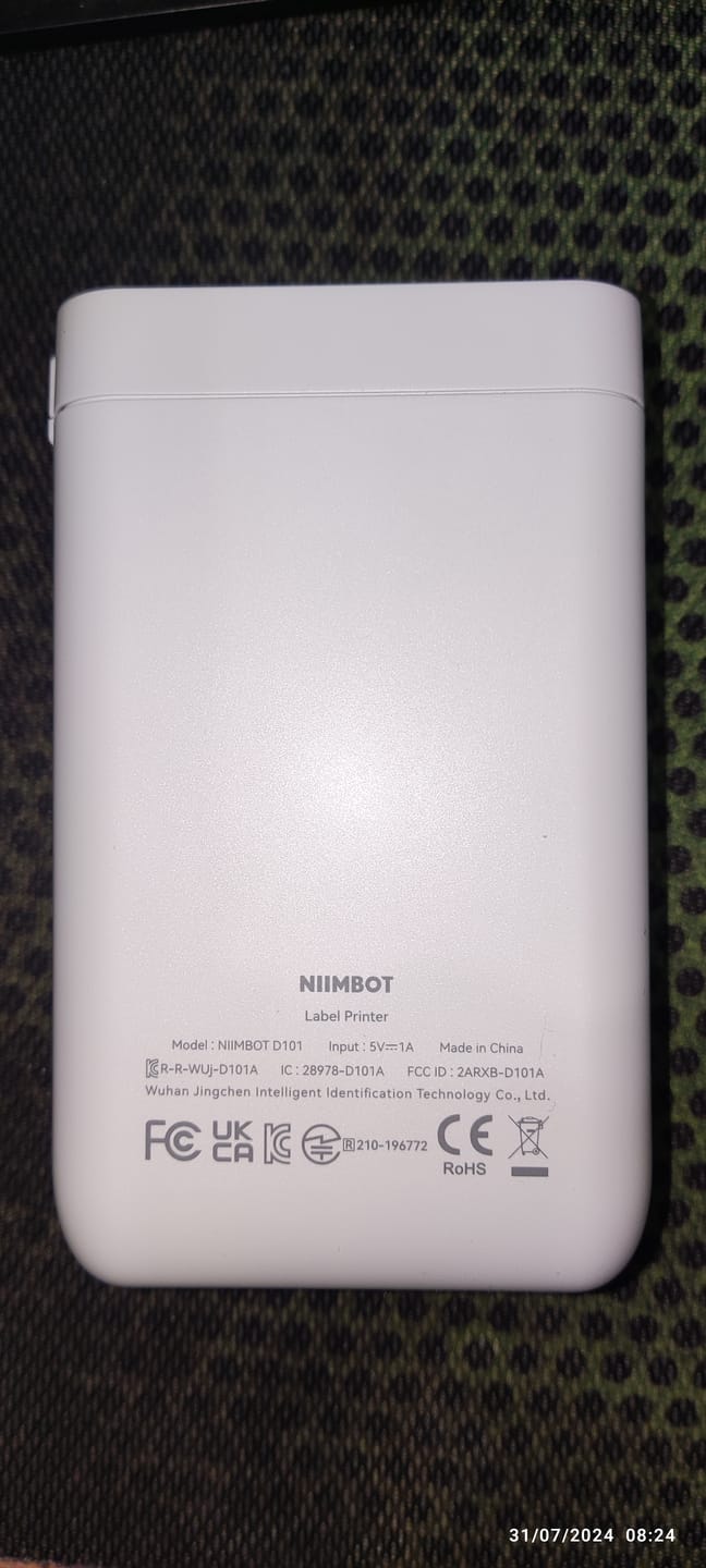 Customer photo review of D101 1 Inch Inkless Label Printer with Tape - Effortless Labeling Made Easy