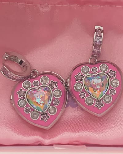 Customer photo review of Cosmic Girl Earrings Silver