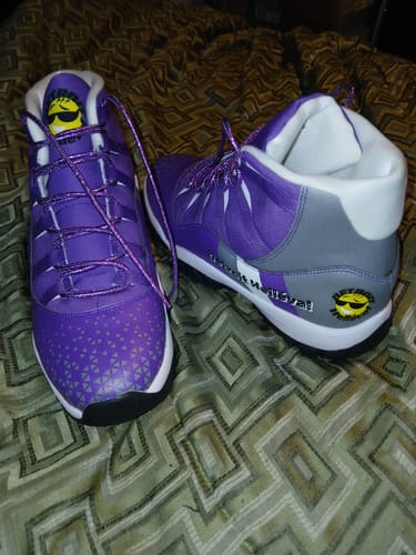 Customer photo review of Personalized Sneakers, Custom Sneakers, Put name or business name on it, AJ11-C05202