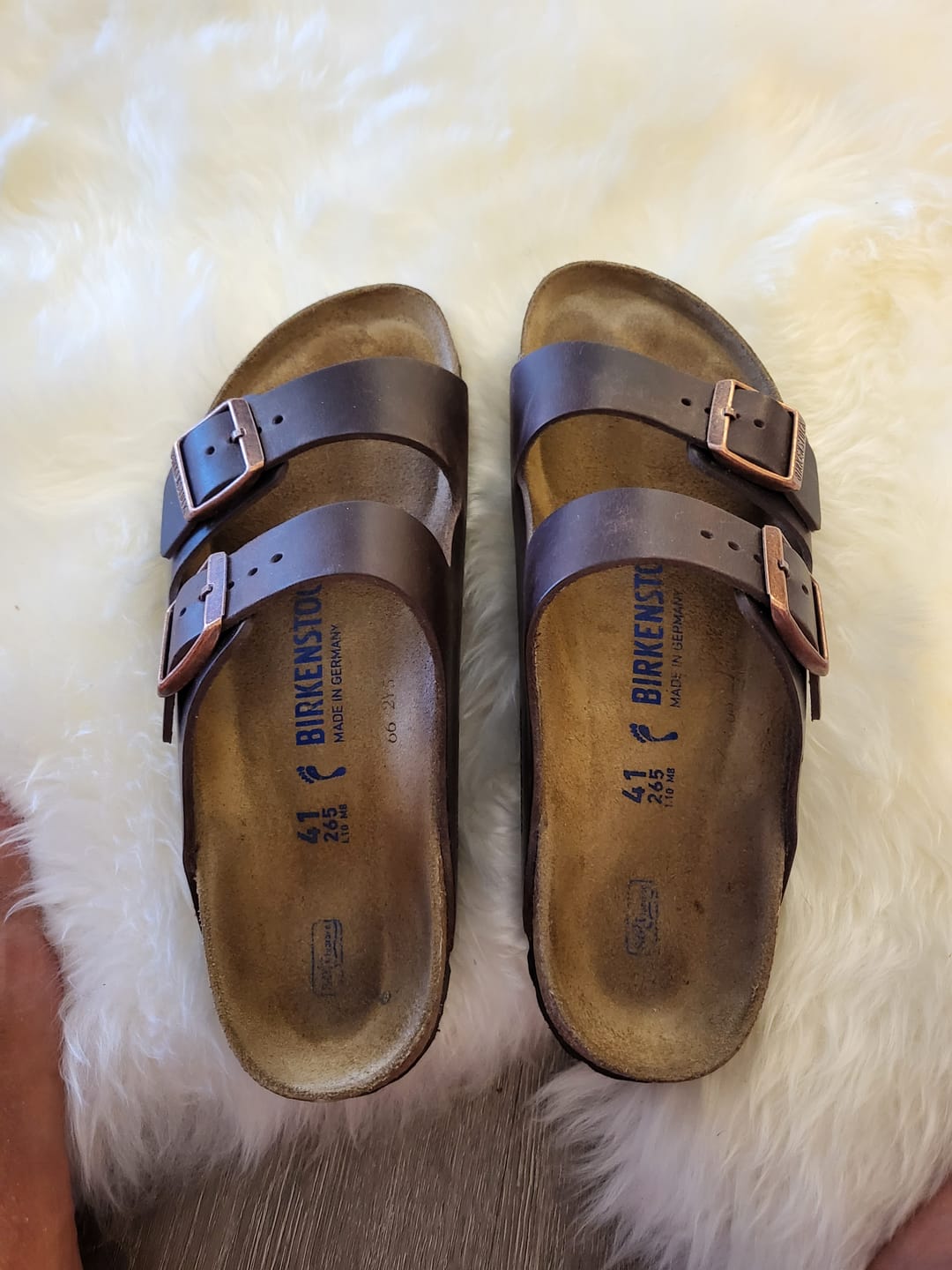 Customer photo review of Birkenstock ARIZONA Habana SFB Sandal - Narrow