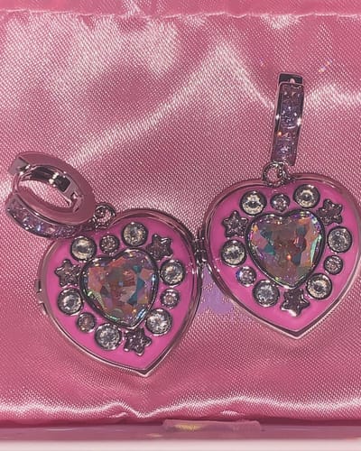 Customer photo review of Cosmic Girl Earrings Silver