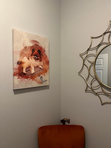 Customer photo review of Personalized Pet portrait