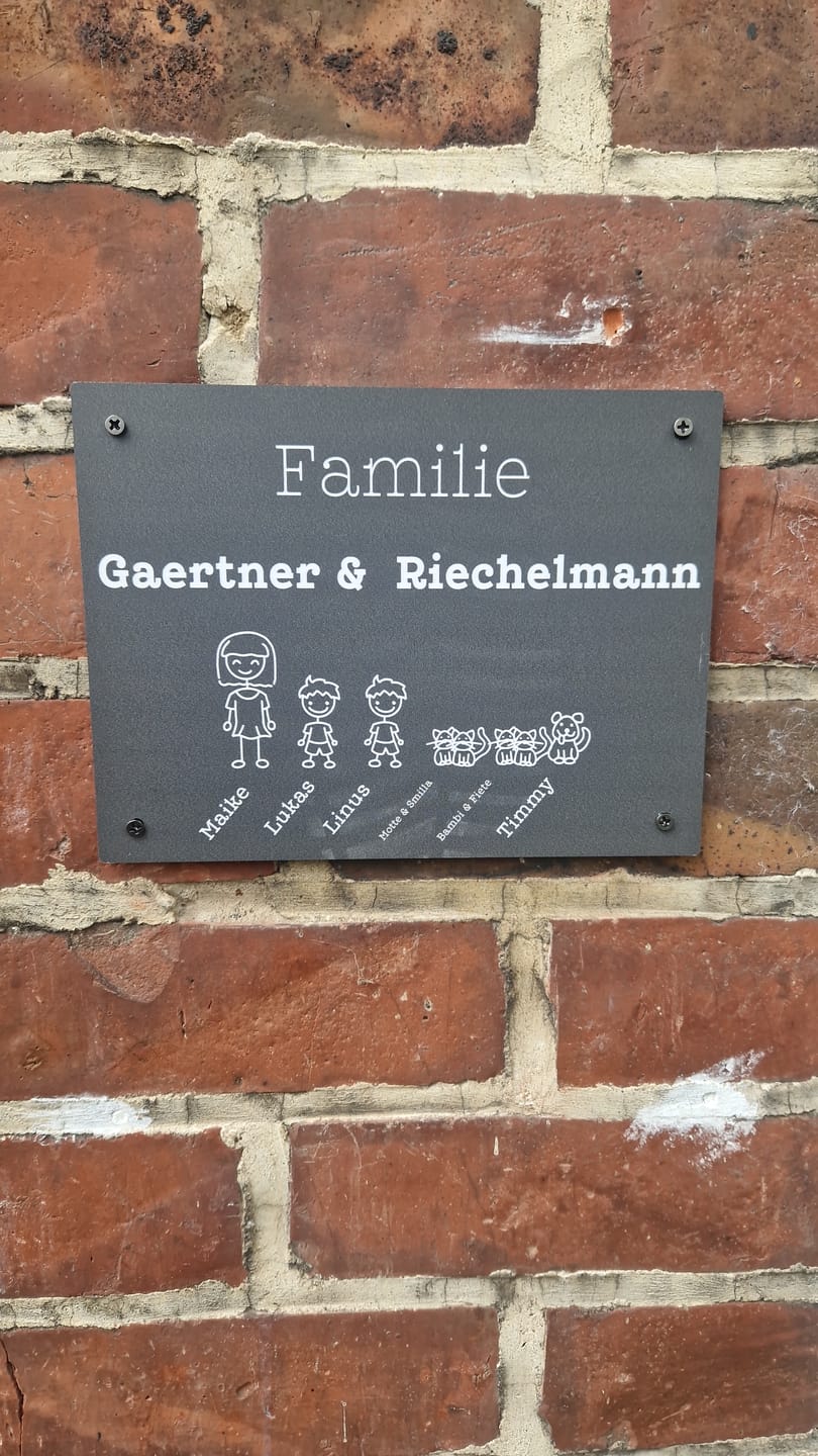 Customer photo review of Strichmännchenfamilie - Eingangs-Türschild