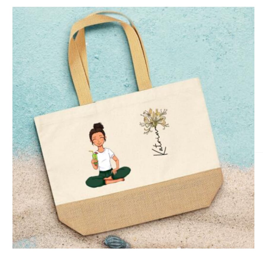 Customer photo review of Beachtime - Individuelle Personalisierte Strandtasche mit Blume